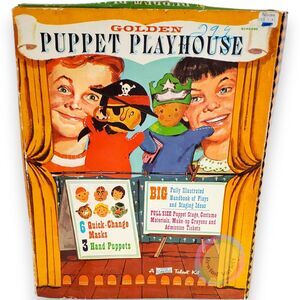 Vintage 1959 Golden Puppet Playhouse NIB